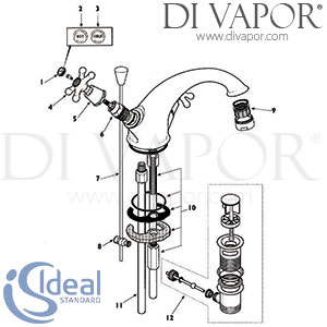 Ideal Standard Kingston Basin Mixer Bathroom Tap Spare Parts - IDL DV 237